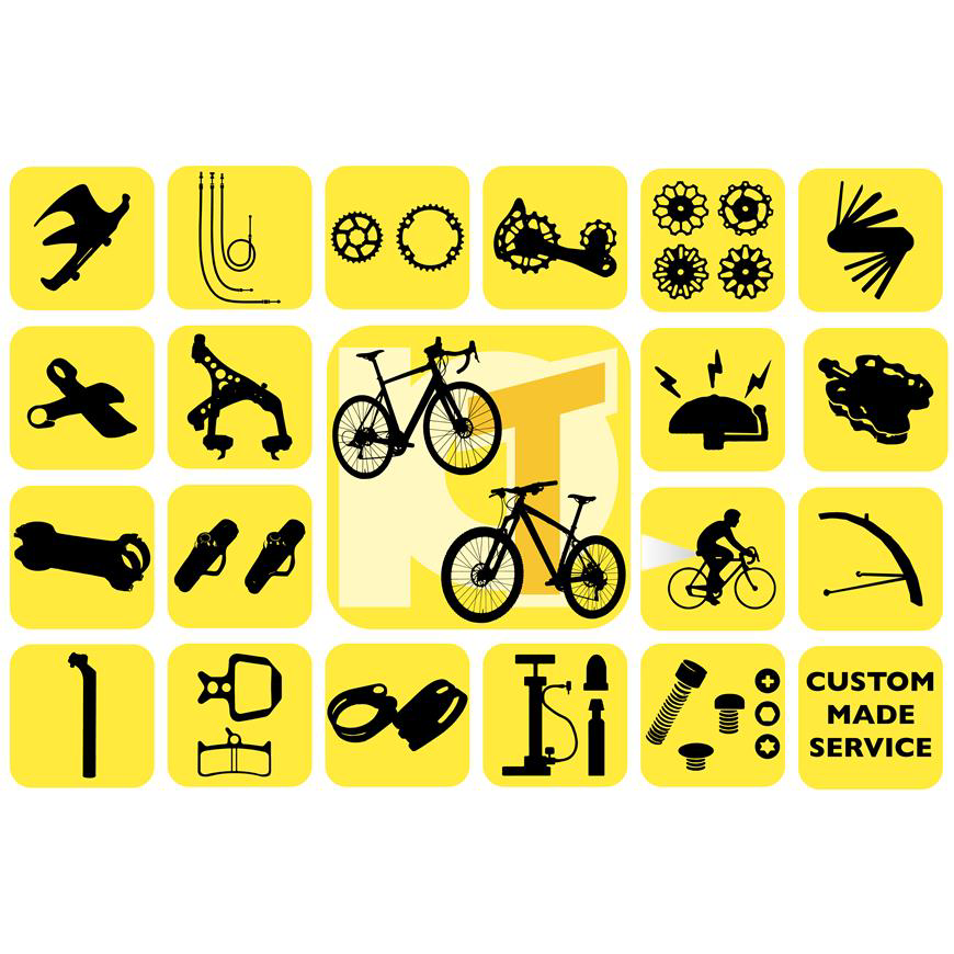 A variety of accessories are available, so that you can customize your own bicycles.